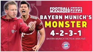 Bayern Munich MONSTER FM22 tactic  Lewandowski on FIRE  Football Manager 2022  Tactical Analysis [upl. by Ahsirtap]