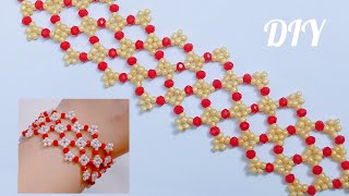 Beautiful beads bracelet tutorial❣️beadedbracelet [upl. by Roleat]