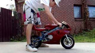 how to start a pocket bike [upl. by Natloz]