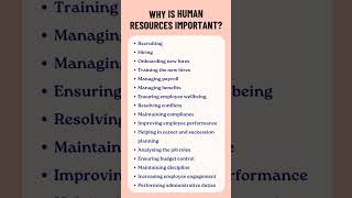 Why Human Resources is Important for Company  HR Tips  HR Roles [upl. by Haron605]