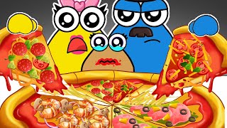 Bous Revenge  Pou Cooking Pizza Challenge ASMR  Mukbang Animationa [upl. by Hajed]