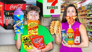 Eating 711 Food ONLY for a Day 🍕🌭 [upl. by Assertal55]