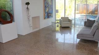 Polished Concrete Floors  Exposed Aggregate  AIA Tour Dallas Modern Homes [upl. by Coats95]