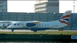 Sun Air Dornier Do 328 JET Landing amp Takeoff at LondonCity LCYEGLC [upl. by Toth]