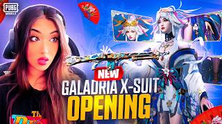 NEW GALADRIA XSUIT OPENING  SKY HUNTRESS MG3 SKIN  PUBG MOBILE [upl. by Aliuqahs]