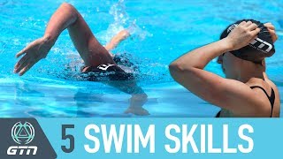 Top 5 Essential Swim Skills To Master  Triathlon Swimming Tips For Beginners [upl. by Keynes]