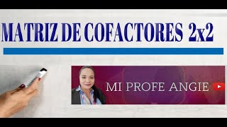 MATRIZ DE COFACTORES 2x2 PASO A PASO [upl. by Tamarra769]