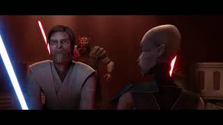 Star Wars la Guerra de los Clones Obi Wan y Ventress vs Darth Maul y Savage Opress Español latino [upl. by Adon]