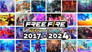 FREE FIRE ALL THEME SONGS 2017 TO 2024 🎧  FF THEME SONGS OB01  OB47 UPDATE  LOBBY SONGS [upl. by Oirasor306]