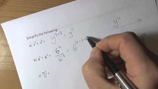 Simplifying Expressions Using the Rules of Indices [upl. by Ronyam]