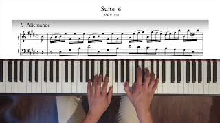 French Suite No 6 in E major BWV 817 1 Allemande [upl. by Butterfield]