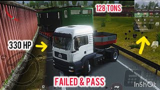 Failed Or Pass 330 HP vs 128 Tons Load 😭 Truckers Of Europe 3 New Update 🚚  Android IOS Games [upl. by Oca429]