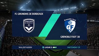 ⚽ Bordeaux vs Grenoble Foot 38 ⚽  Ligue 2 24042023  Fifa 23 [upl. by Angelika]