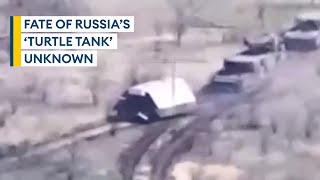 Turtle tank Russias homemade answer to Ukrainian drone threat destroyed [upl. by Trocki]