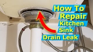 How to Replace A Kitchen Sink Drain Strainer Repair Leak [upl. by Monk]