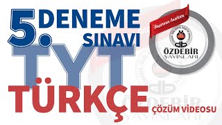 Mart 2024  YKS 5 Deneme Sınavı TYT TÜRKÇE Çözüm Videoları [upl. by Ollehto]