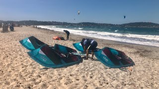 Kitesurf almanarre  avec de belles vagues comme kickers [upl. by Meara]