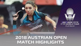 Liu Shiwen vs Bernadette Szocs  2018 ITTF Austrian Open Highlights R16 [upl. by Narrat]