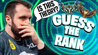 Pro Players Try To Guess League Ranks [upl. by Hilda143]