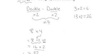 Multiplication Strategy  Repeated Doubling [upl. by Kally292]