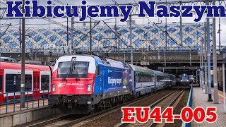 EU44005 quotKibicujemy Naszymquot z EIC 41 BWE  Poznań Główny [upl. by Leidag]