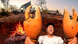 I SPENT 72 HOURS Catching GIANT CRAB  Catch and Cook on a FIRE [upl. by Ricki79]