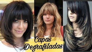 CORTES DE CABELLO MEDIANO Y LARGO EN CAPAS ESCALONADAS Y DEGRAFILADAS Enmarca el Rostro MUJER 2022 [upl. by Hterag]