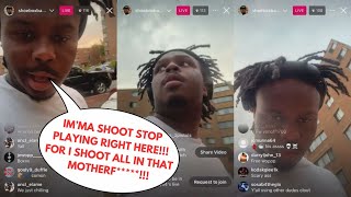 ShoeBoxBaby Really Threatened To Shoot At Car Honking Its Horn On O’ Block IG Live 😂😂😂🤦‍♂️🤦‍♂️🤦‍♂️ [upl. by Buna]