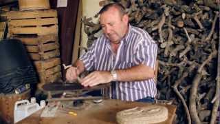 Making the traditional soles of the espadrilles Alpargatas in Northen Spain [upl. by Adrahs852]