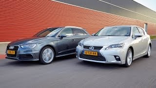 Audi A3 Gtron vs Lexus CT200h English subtitled [upl. by Miah456]