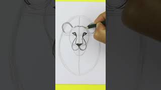 🔴 Como Dibujar un LEON a Lapiz para principiantes  Easy Art shorts short [upl. by Lebbie546]