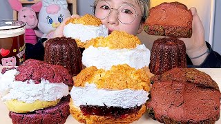 우유 생크림 스콘🍼 까눌레 디저트 먹방 Dessert Mukbang  Milk cream scones  ミルク生クリームスコーン [upl. by Ecnatsnok]