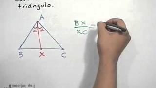 Ecuación de la bisectriz en un triángulo  geometría analítica PARTE 1 [upl. by Thomey]