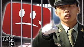 Top 10 Countries That BANNED YouTube [upl. by Urana]