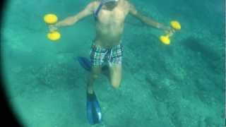 marine underwater slackline at Rt Kamenjak Premantura [upl. by Lenra]