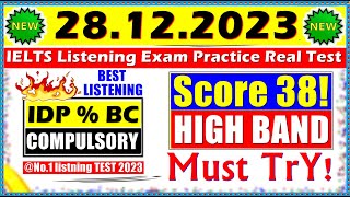 IELTS LISTENING PRACTICE TEST 2023 WITH ANSWERS  28122023 [upl. by Anaihs]