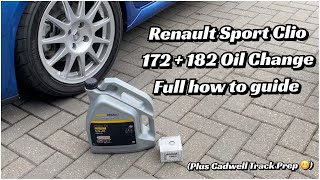 Renault Sport Clio 172 182 Oil Change Guide Plus some Cadwell track prep [upl. by Benisch333]