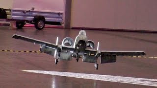 INDOOR FLIGHT A10 THUNDERBOLT II WARTHOG BIG RC SCALE MODEL LIGHTWEIGHT JET  Leipzig Germany 2016 [upl. by Eaneg446]