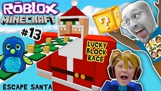 ESCAPE SANTA OBBY Roblox 13 Minecraft Lucky Block Race Challenge Game FGTEEV meets Hatchimals😱 [upl. by Oicanata]