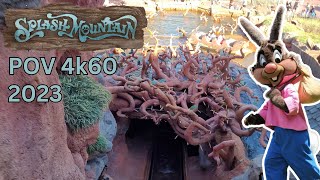 Splash Mountain POV 2023 4k60 Walt Disney World [upl. by Wendeline]