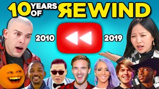 YouTubers React To A Decade Of YouTube Rewind 20102019 [upl. by Eng]