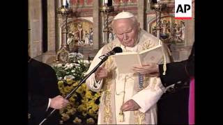 Czech Republic  Pope John Paul II ends his visit [upl. by Thorwald]