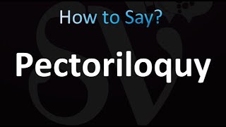 How to Pronounce Pectoriloquy correctly [upl. by Sirref657]