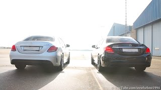 MercedesAMG C63 S  STOCK vs AMG PERFORMANCE Exhaust [upl. by Milman]