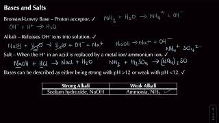 Acids Bases and Salts  Module 2 Foundations in Chemistry  Chemistry  A Level  OCR A  AQA [upl. by Enenaej]