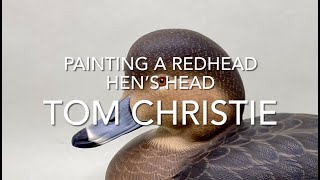 Painting The Head of a Redhead Hen decoy [upl. by Euhc]