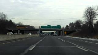 New York State Thruway Interstate 87287 Exits 14A to 11 southbound [upl. by Itsrejk]