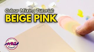 How To Easily Mix Beige Or Soft Pink StepByStep Painting [upl. by Nilson]