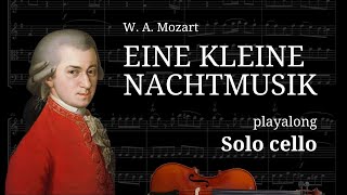 PLAYALONG  Eine Kleine Nachtmusik  solo cello [upl. by Melba]