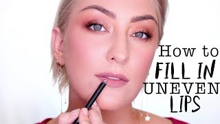 How to fill in UNEVEN lips  Glamnanne [upl. by Noffihc]